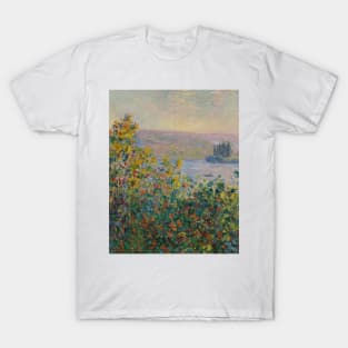 Flower Beds at Vétheuil by Claude Monet T-Shirt